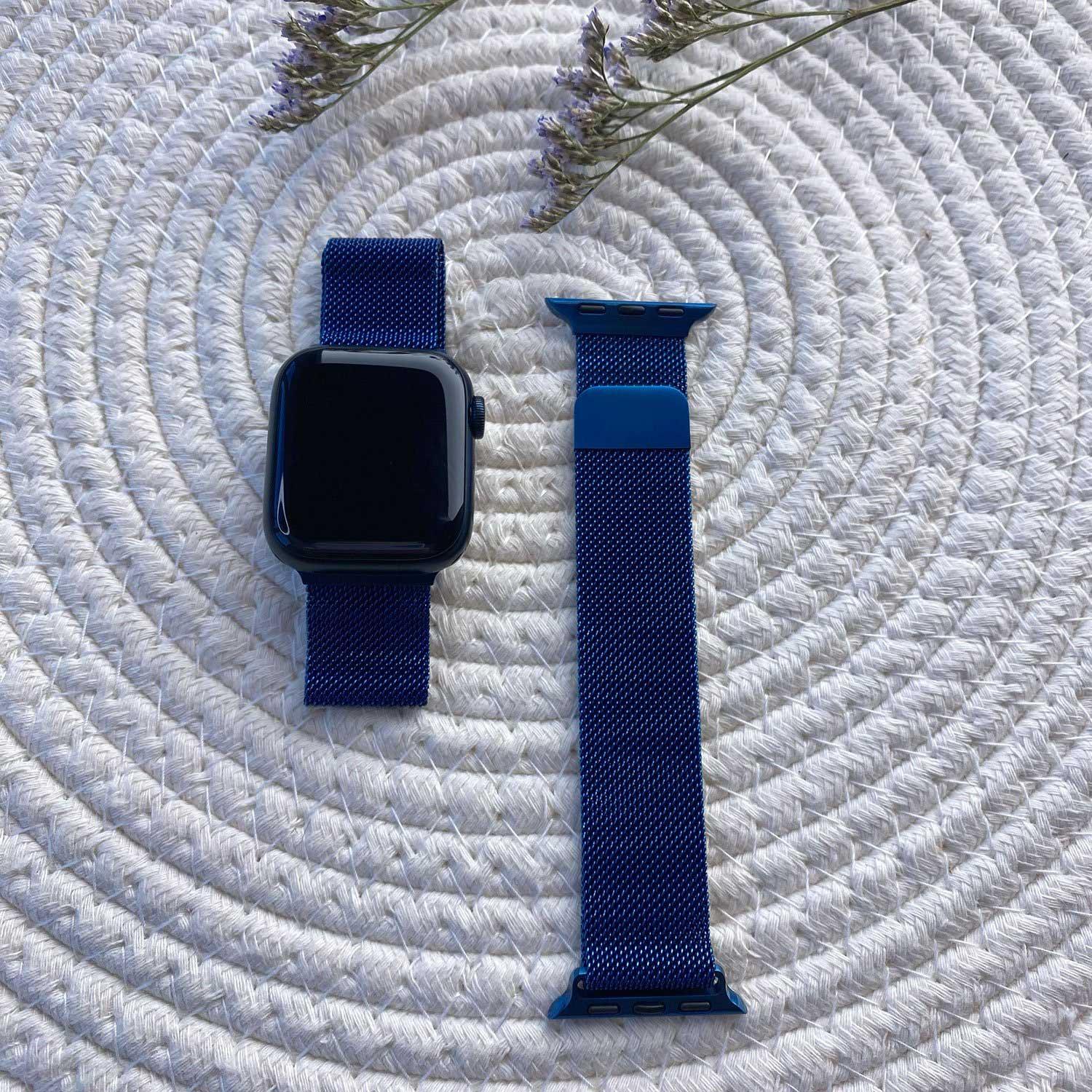 Apple Watch Armband Fiore – Milanese – Blau