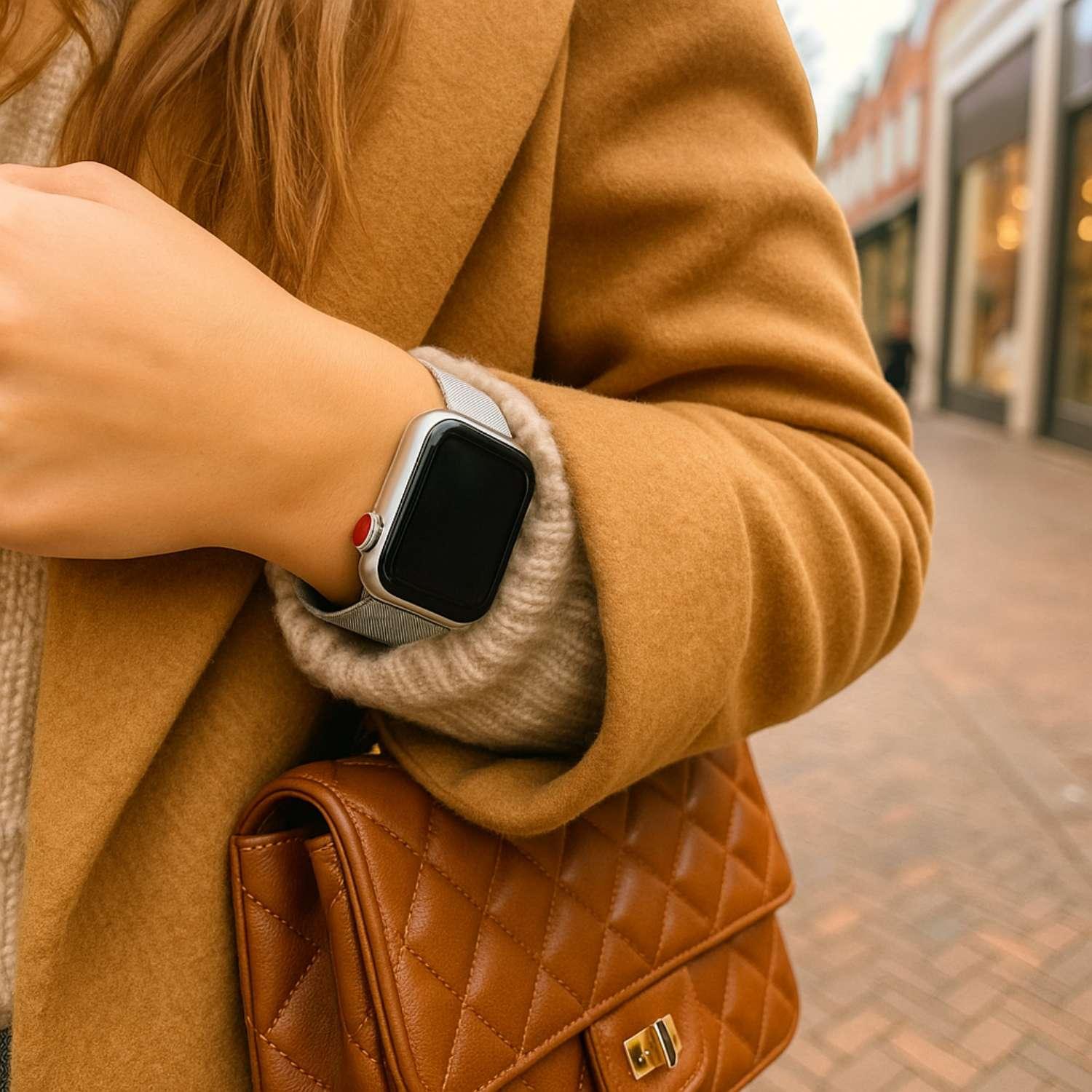 Apple Watch Armband Fiore - Milanese - Silber