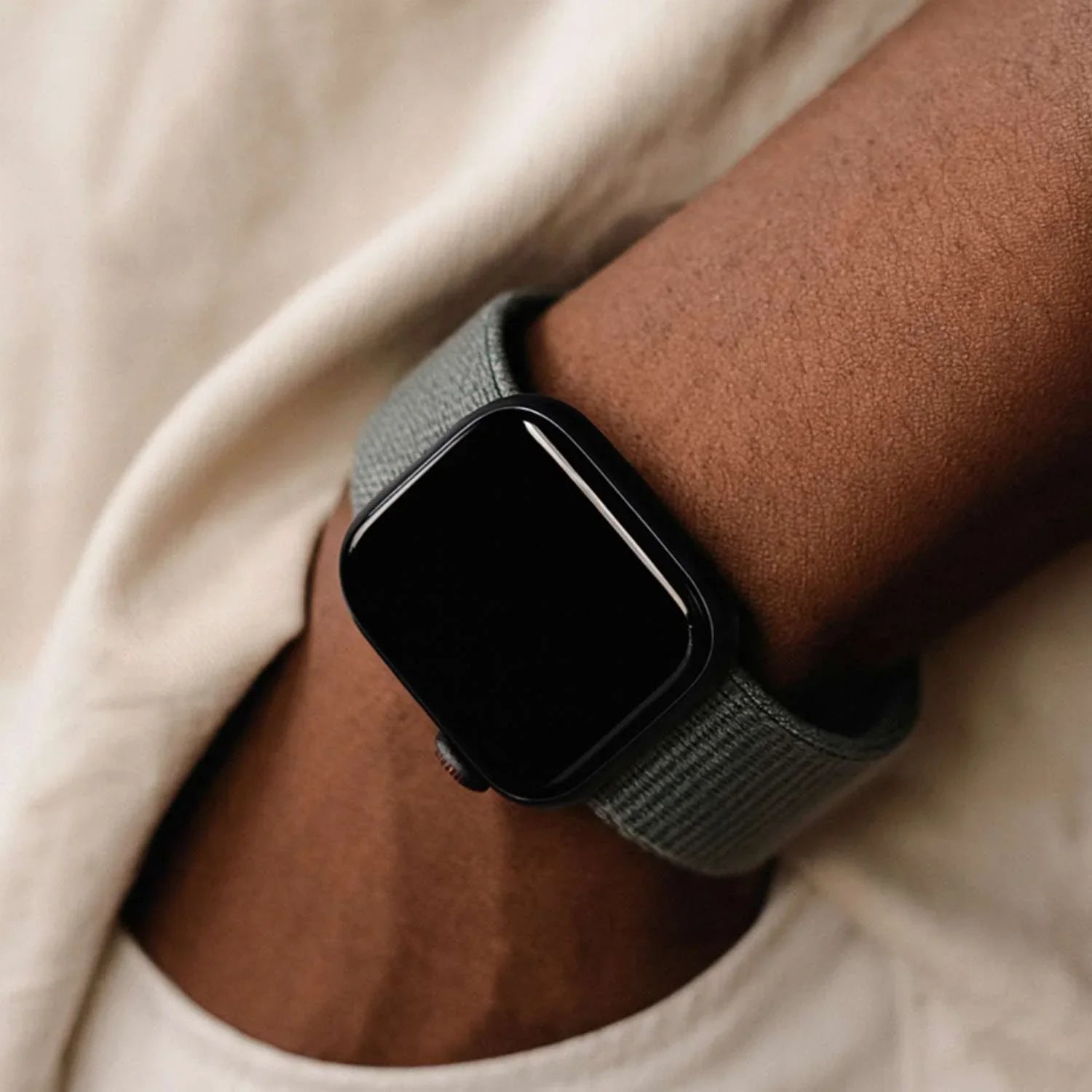 Apple Watch Armband Flyne - geflochten - Nylon - Salbeigrün