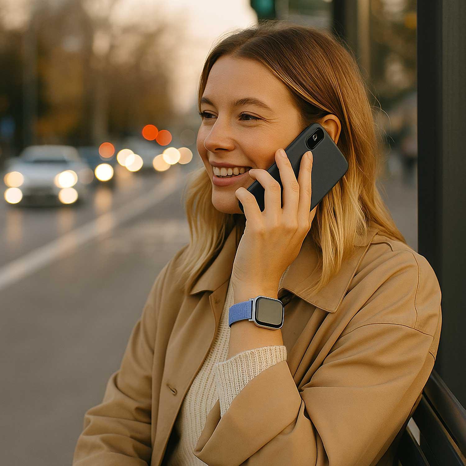Apple Watch Armband Flyne - gewebt - Nylon - Violettblau