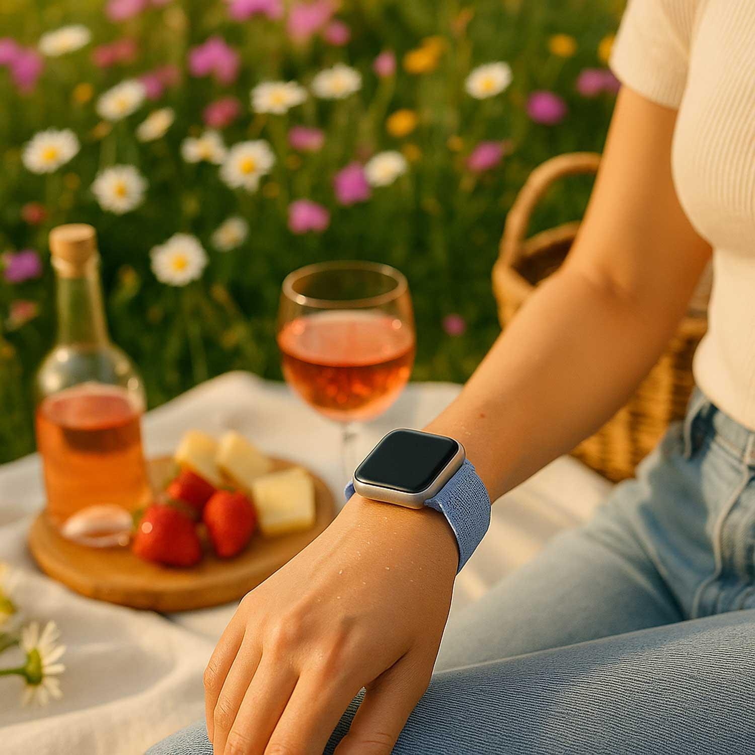 Apple Watch Armband Flyne - gewebt - Nylon - Violettblau