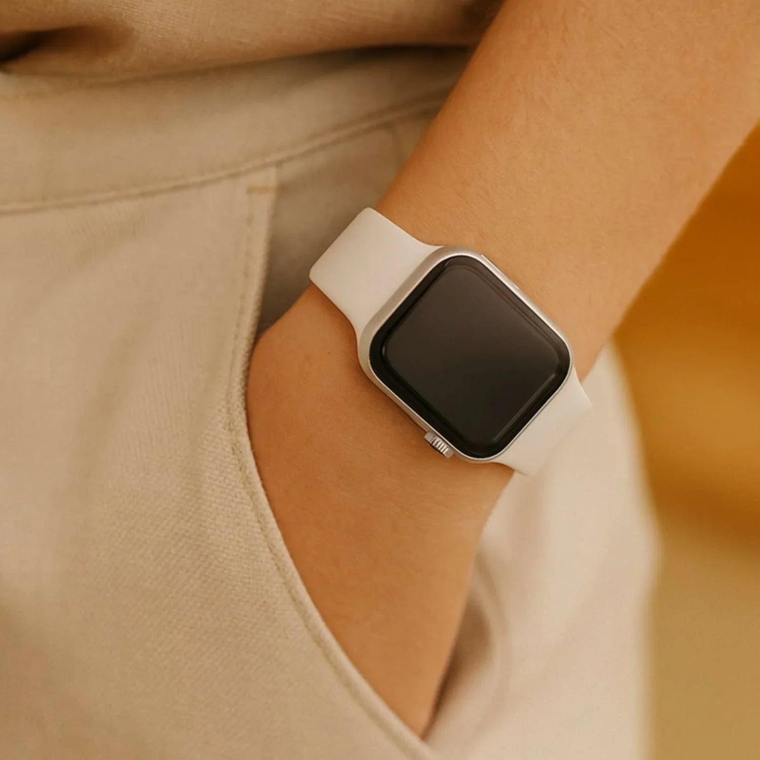 Apple Watch Armband Ovaro – Silikon – Weiß