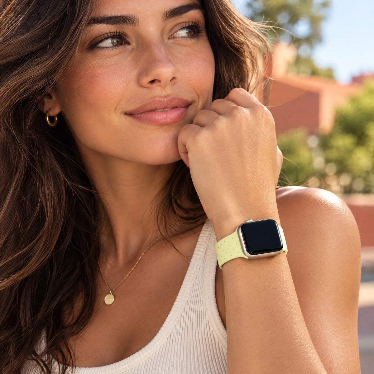 Apple Watch Armband Dots - Silikon - Gelb