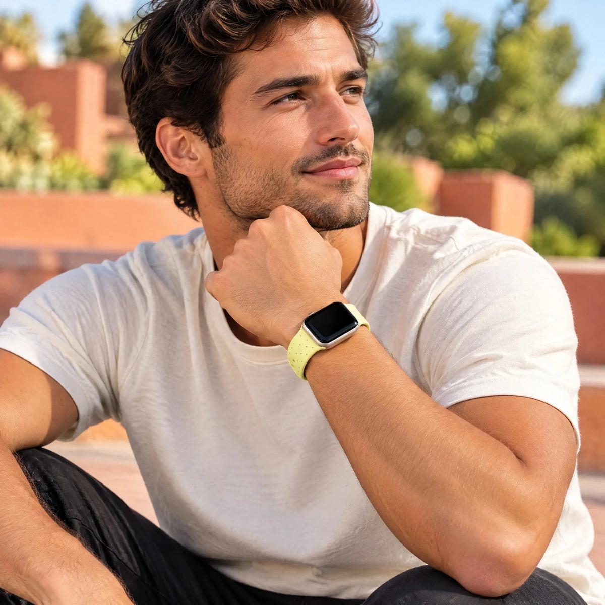 Apple Watch Armband Dots - Silikon - Gelb