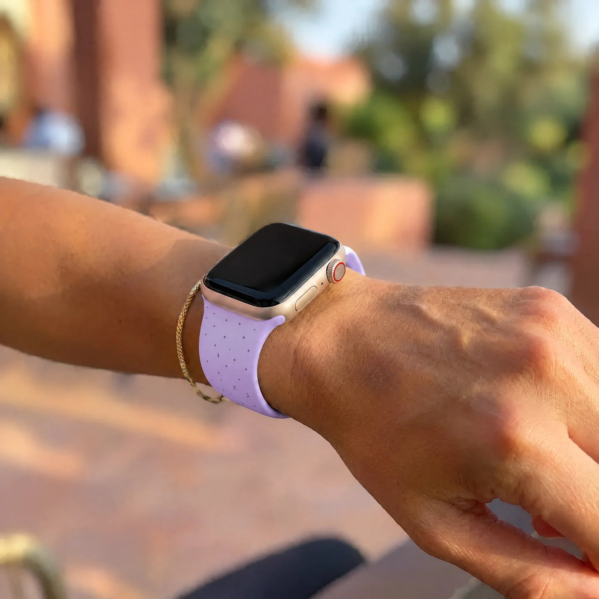 Apple Watch Armband Dots - Silikon - Lila