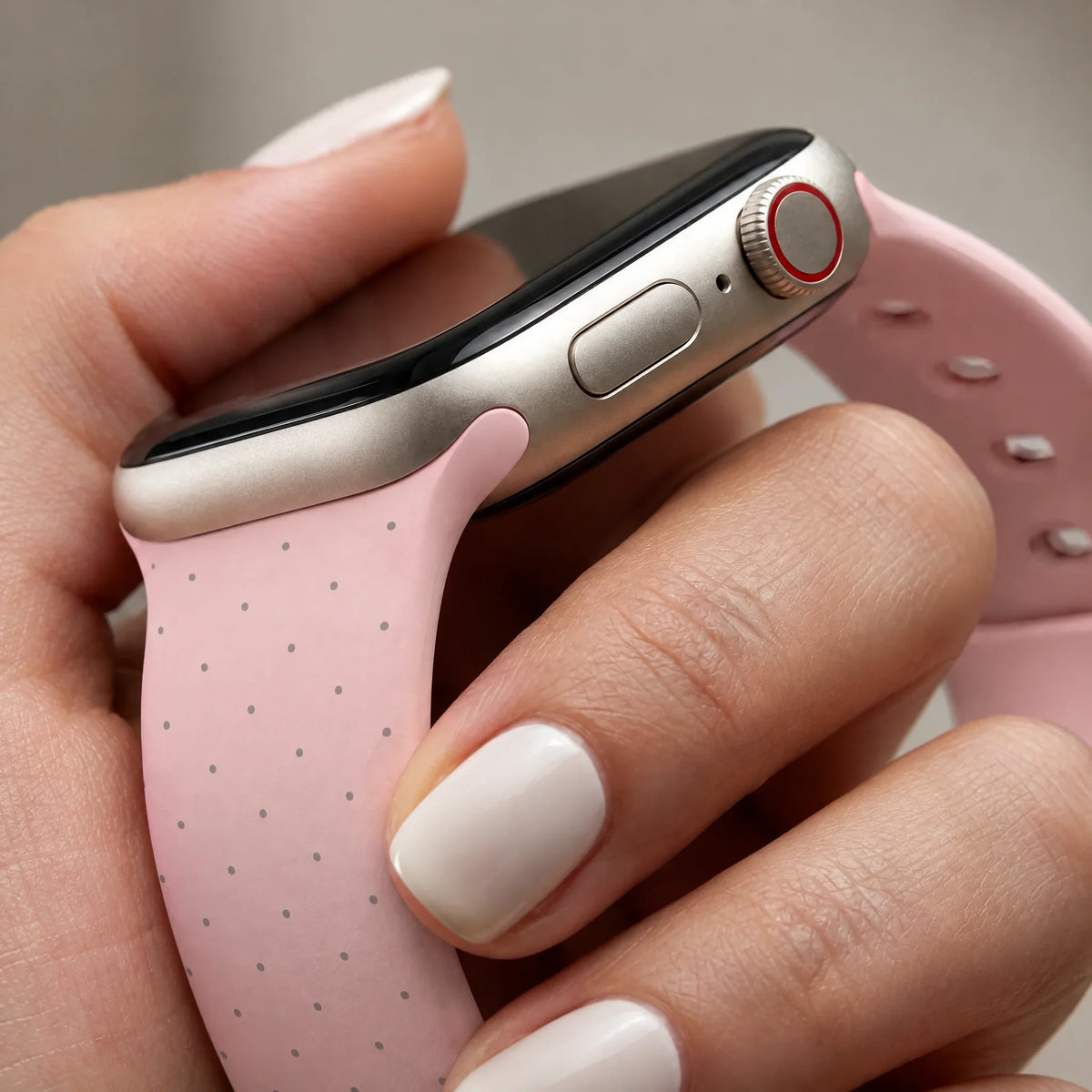 Apple Watch Armband Dots - Silikon - Rosa