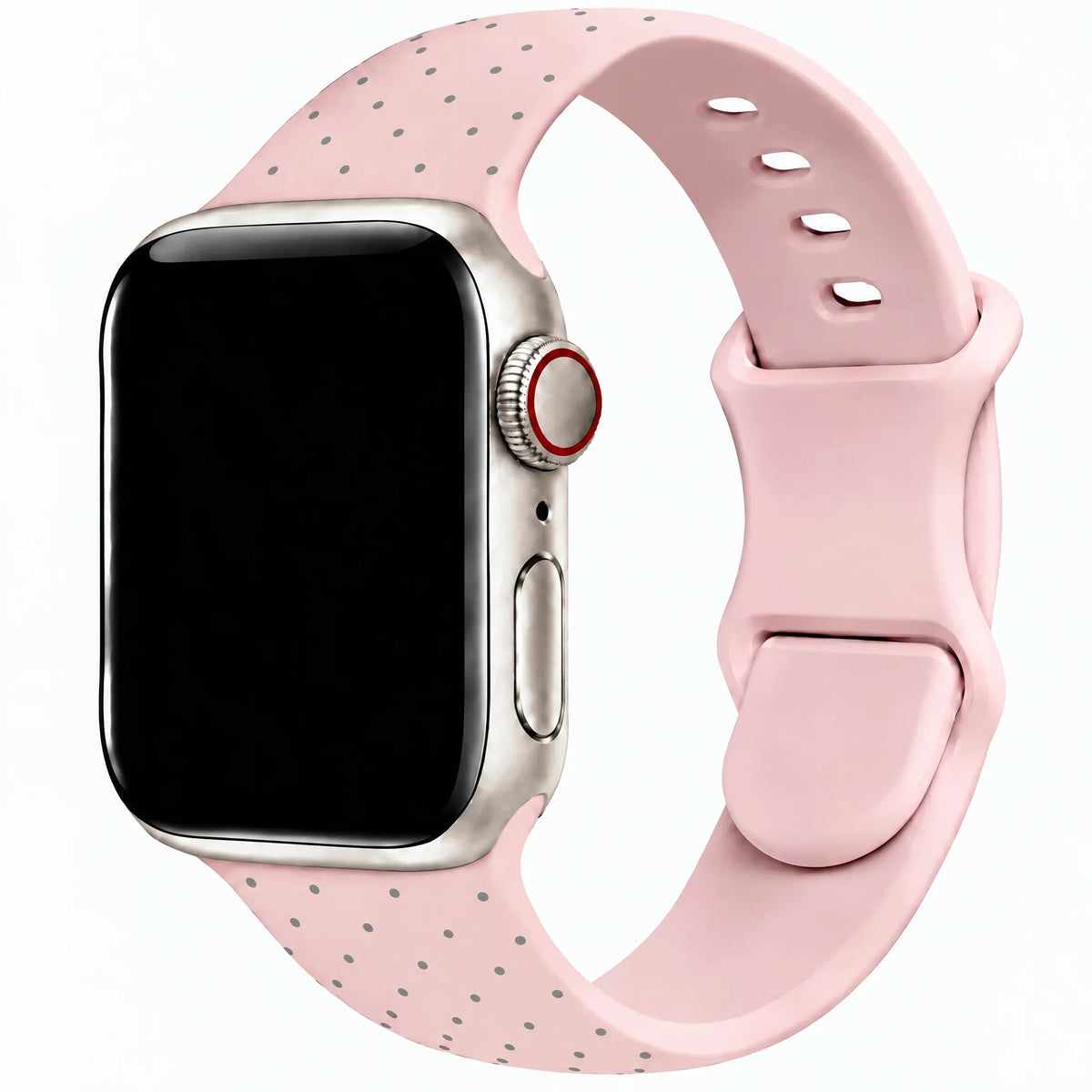 Apple Watch Armband Dots - Silikon - Rosa