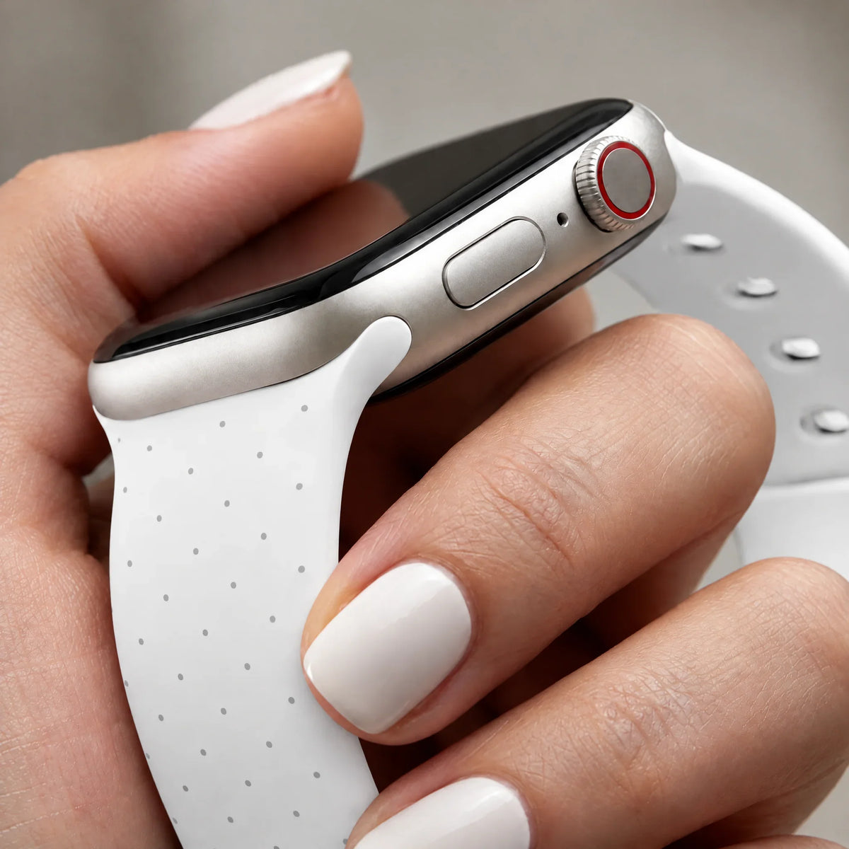 Apple Watch Armband Dots - Silikon - Weiß