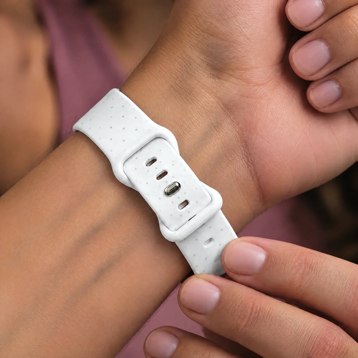 Apple Watch Armband Dots - Silikon - Weiß