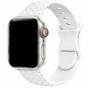 Apple Watch Armband Dots - Silikon - Weiß