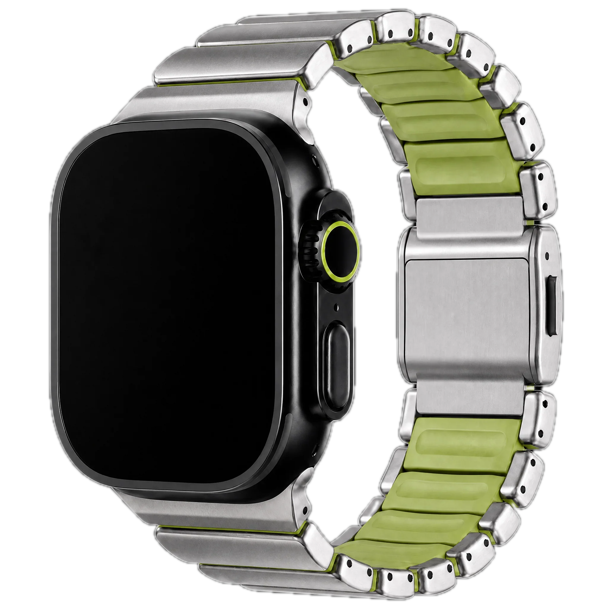 Apple Watch Armband Ember - Stahl - Titan Grün
