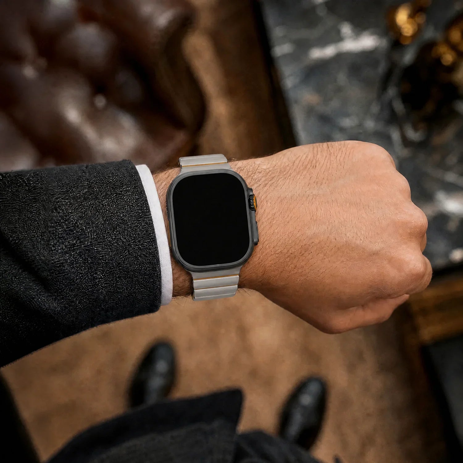 Apple Watch Armband Ember - Stahl - Titan Orange
