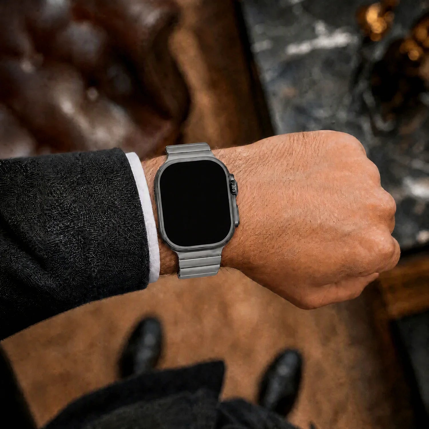 Apple Watch Armband Ember - Stahl - Titan Schwarz