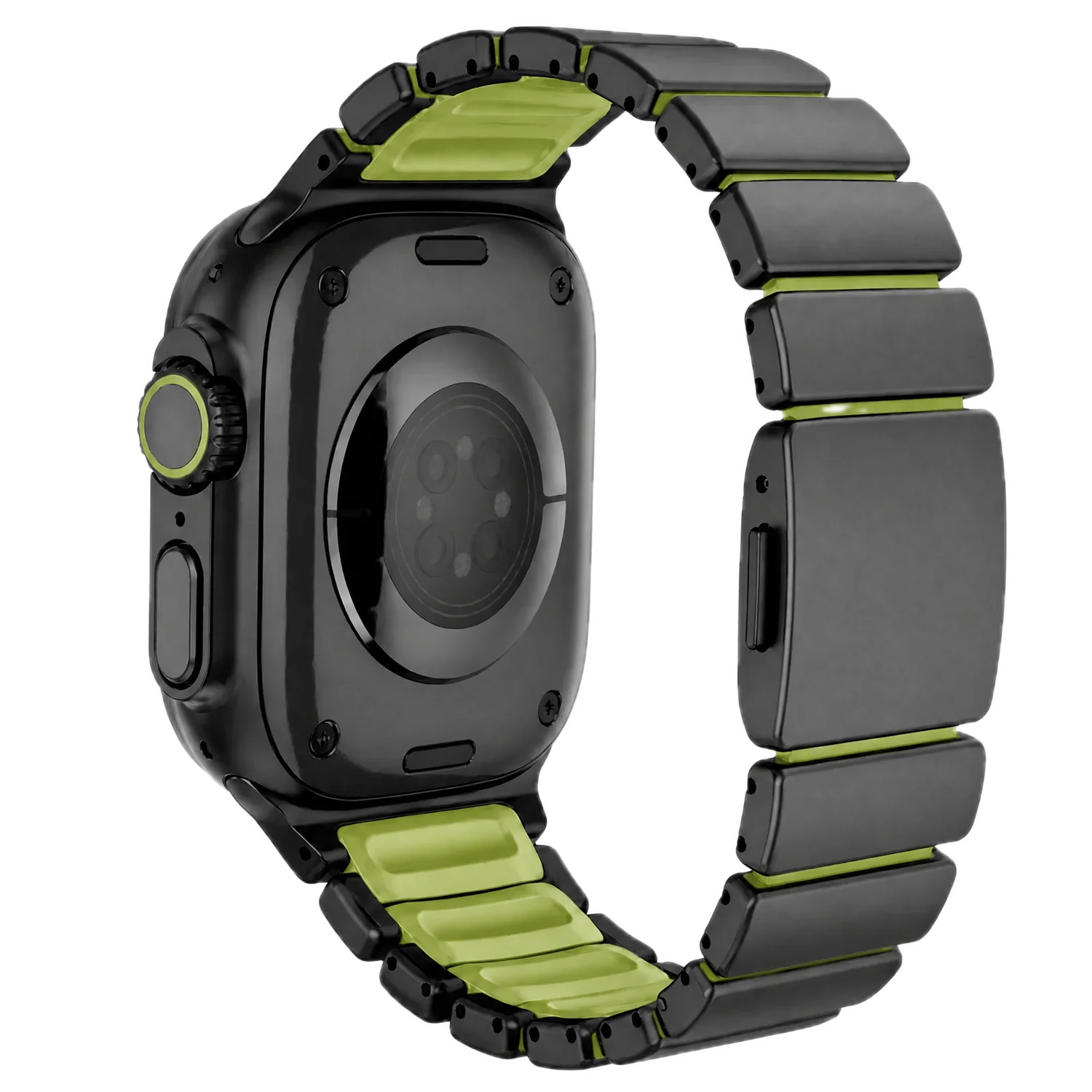 Apple Watch Armband Ember - Stahl - Schwarz Grün