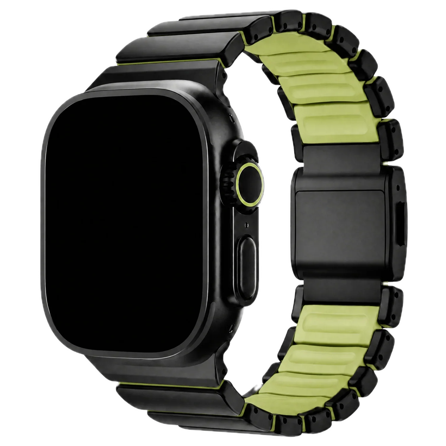 Apple Watch Armband Ember - Stahl - Schwarz Grün