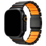 Apple Watch Armband Ember - Stahl - Schwarz Orange