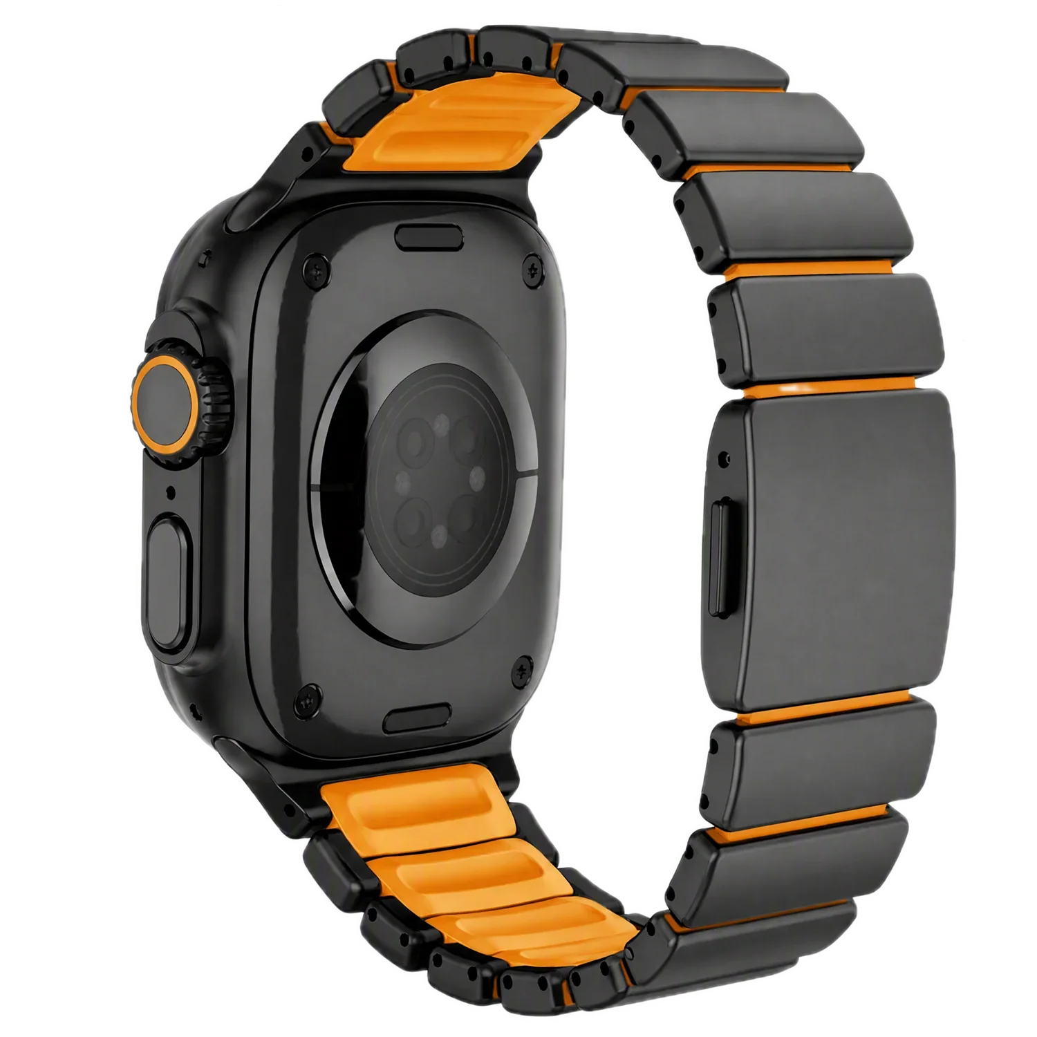 Apple Watch Armband Ember - Stahl - Schwarz Orange