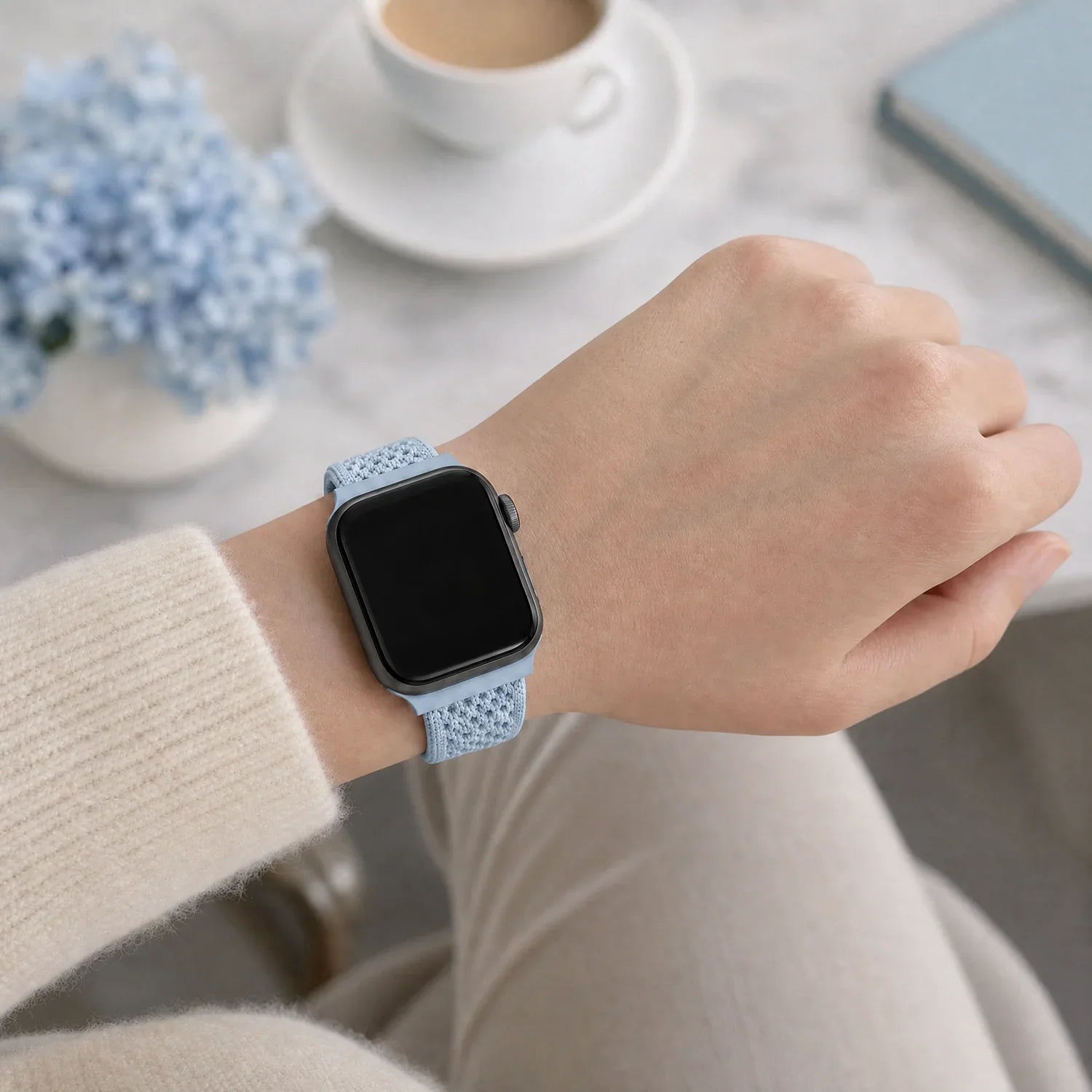 Apple Watch Armband Knit – Nylon – Hellblau