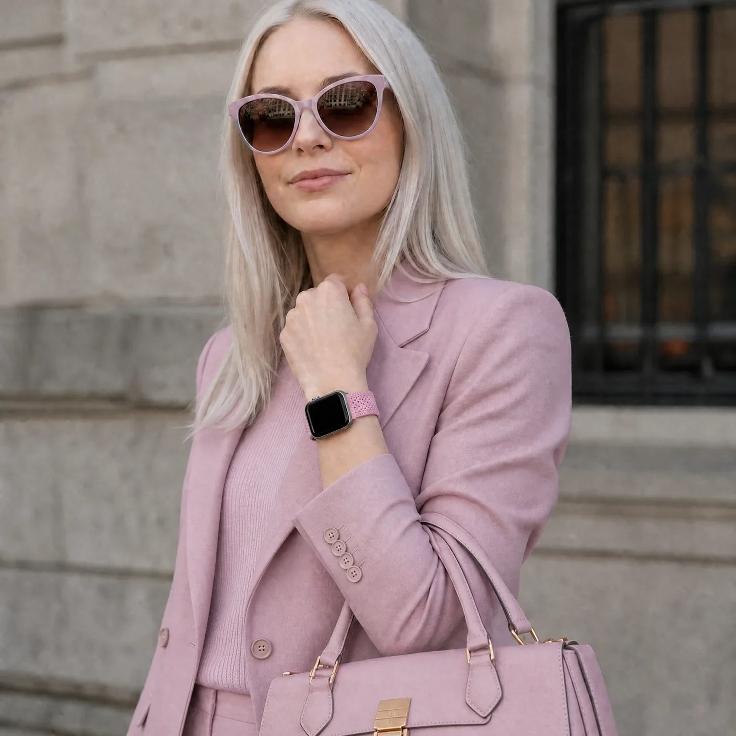 Apple Watch Armband Knit – Nylon – Rosa