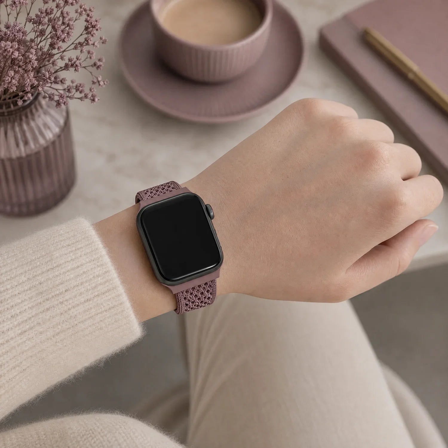 Apple Watch Armband Knit – Nylon – Rauchlila