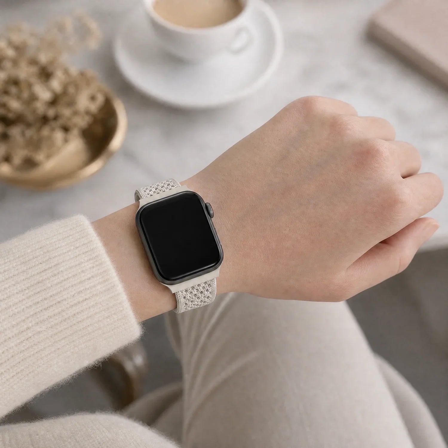 Apple Watch Armband Knit – Nylon – Polarstern
