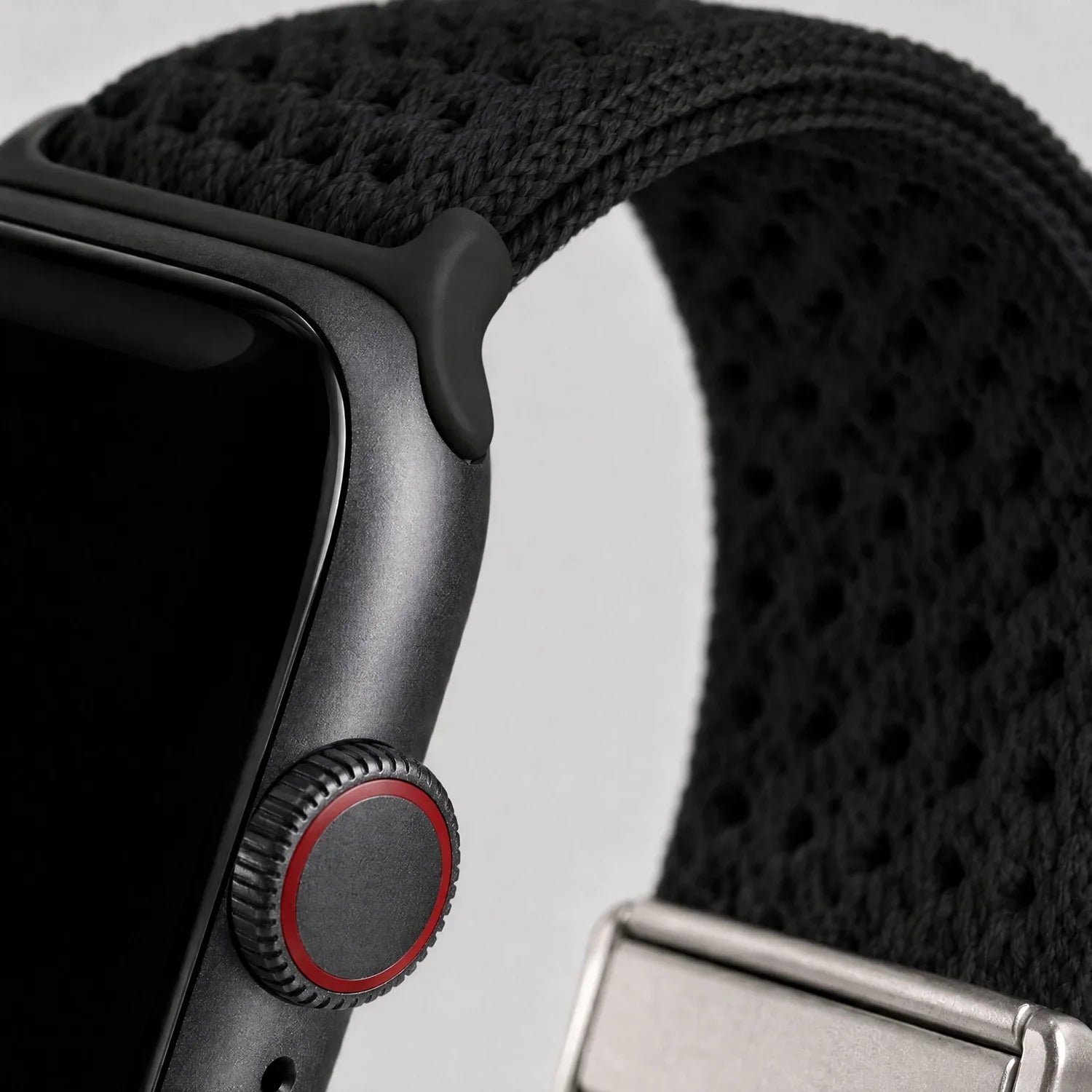 Apple Watch Armband Knit – Nylon – Schwarz
