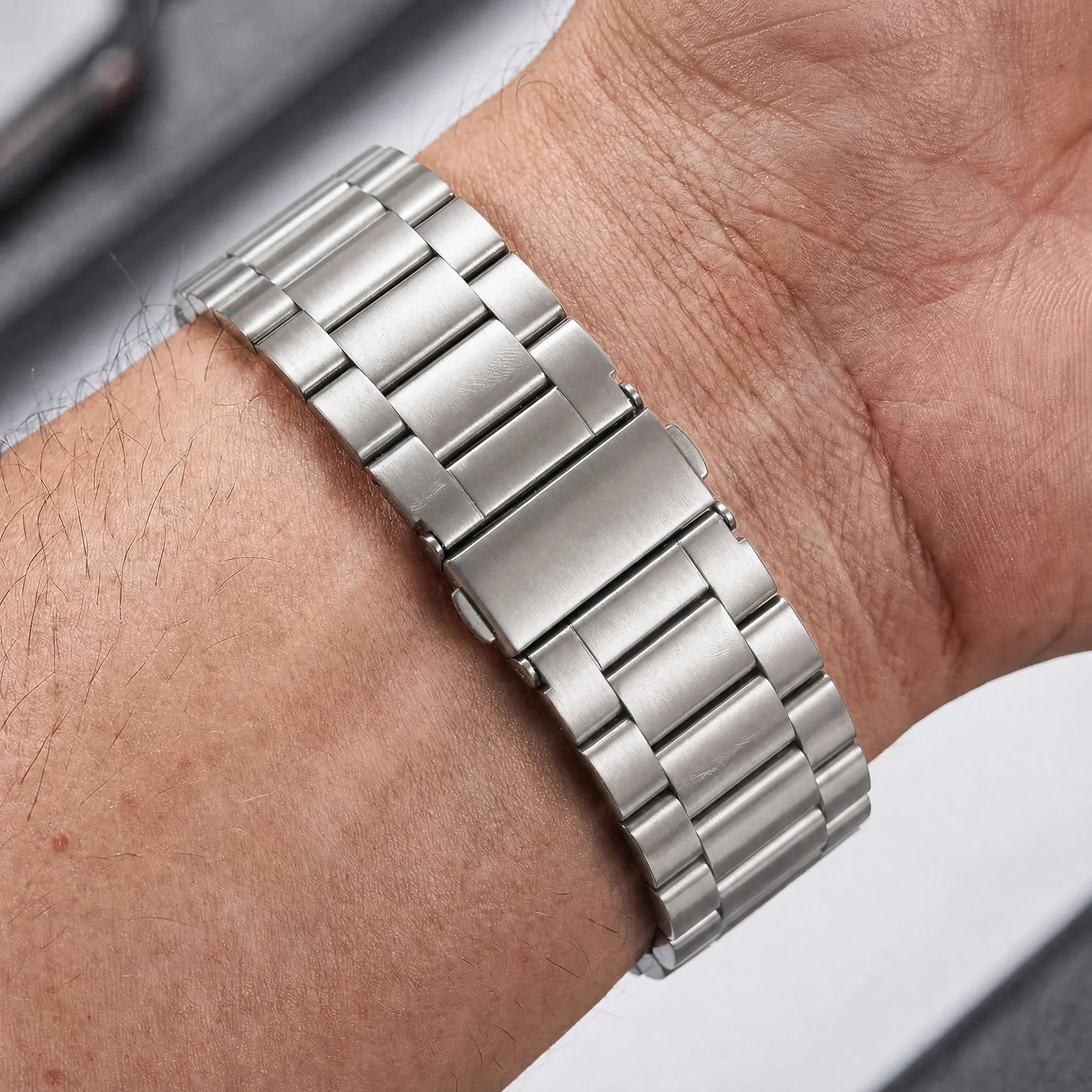 Apple Watch Armband Rivaro - Stahl - Sternenlicht