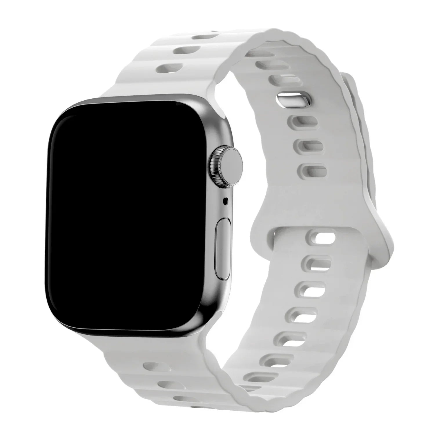 Apple Watch Wave Armband – Silikon – Weiß