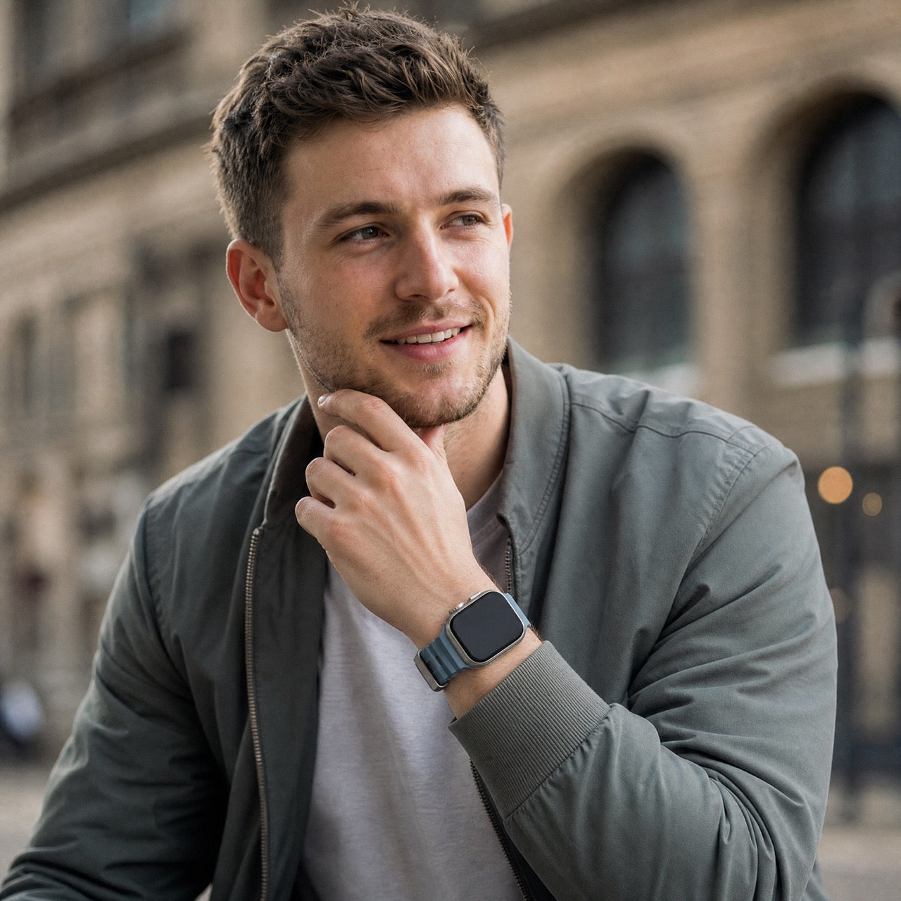 Apple Watch Silikon Ranger Armband – Blau