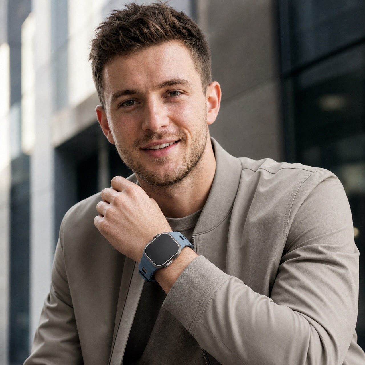 Apple Watch Silikon Ranger Armband – Blau