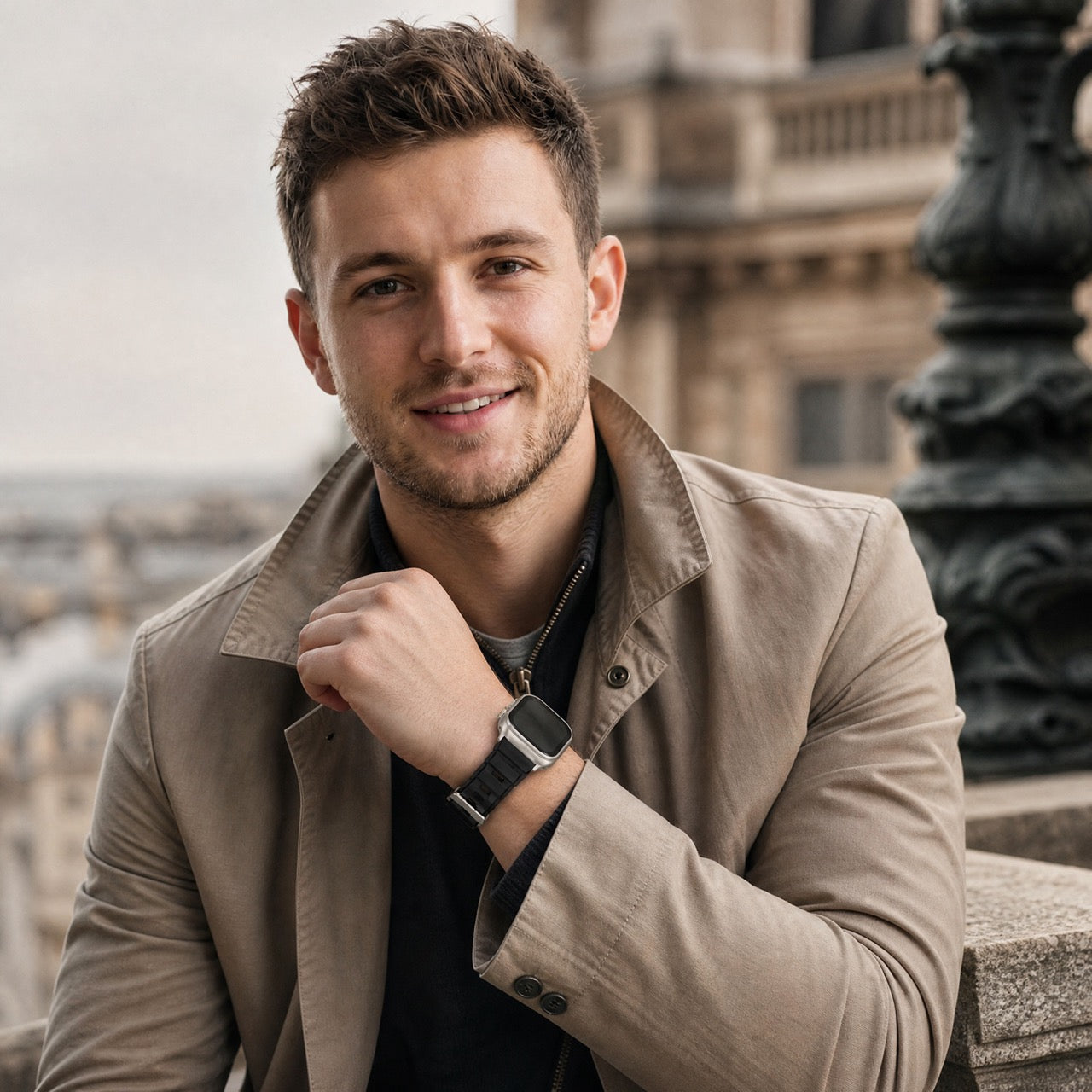 Apple Watch Silikon Ranger Armband – Schwarz