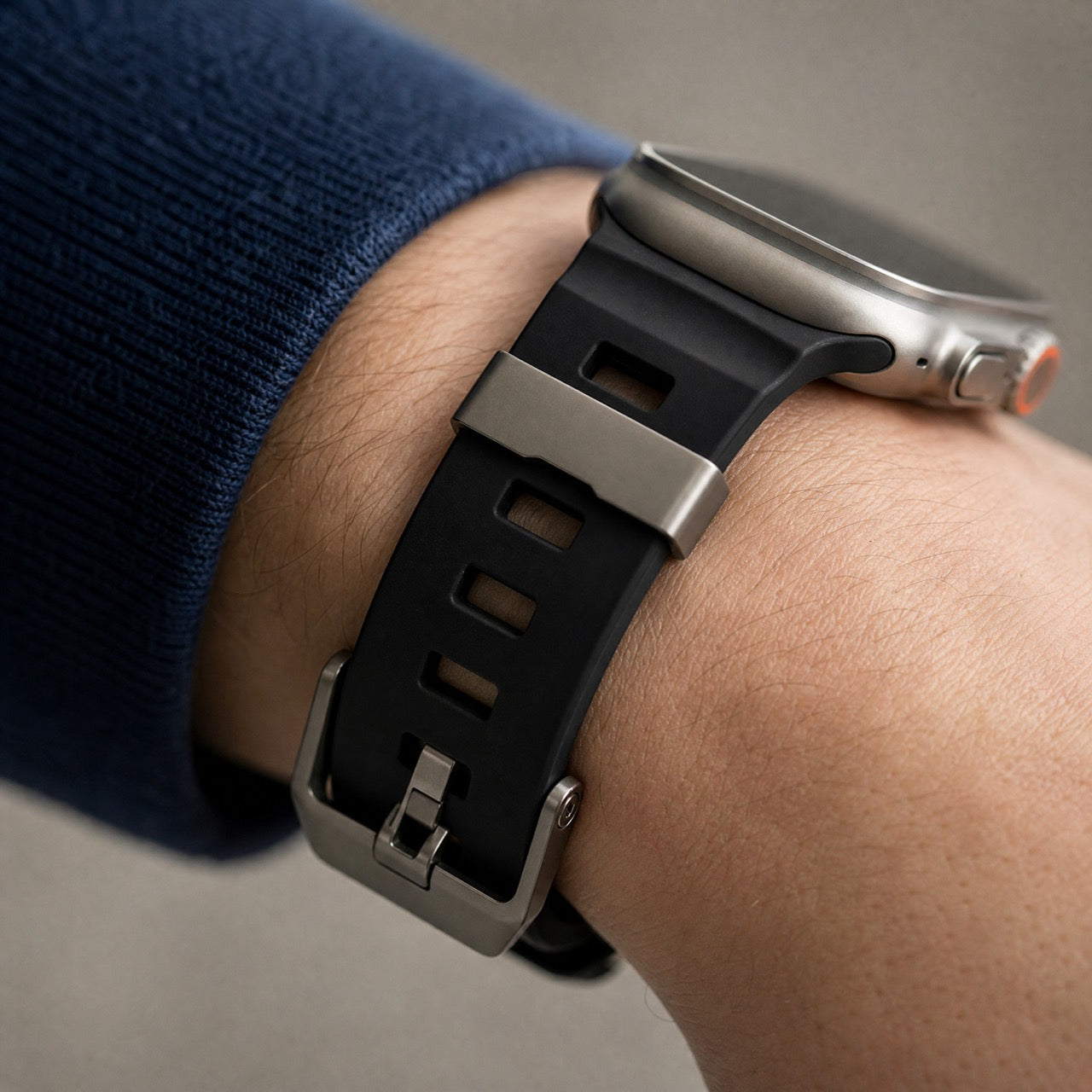 Apple Watch Silikon Ranger Armband – Schwarz