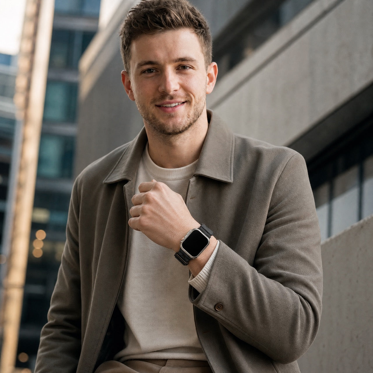 Apple Watch Silikon Ranger Armband – Schwarz