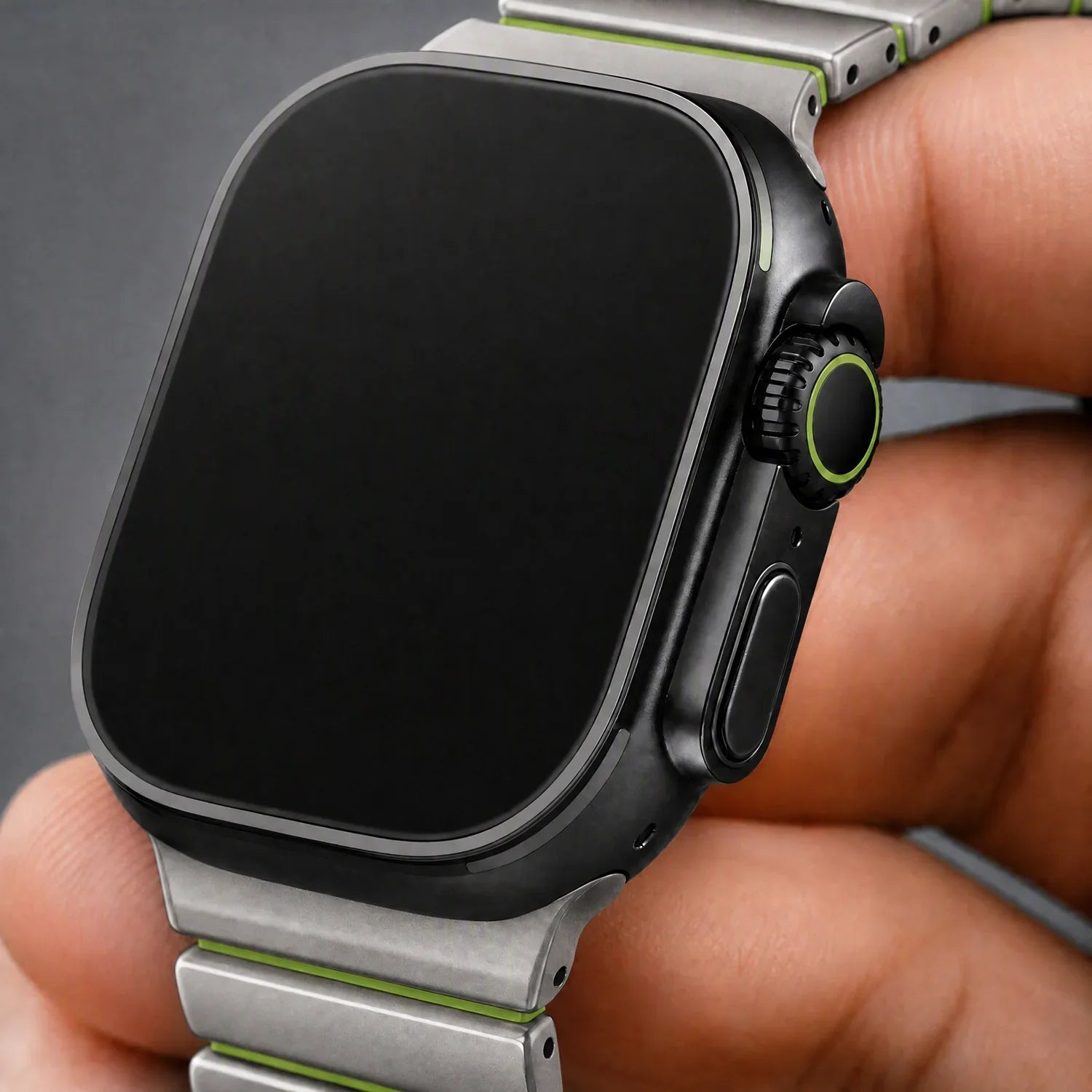 Apple Watch Armband Ember - Stahl - Titan Grün