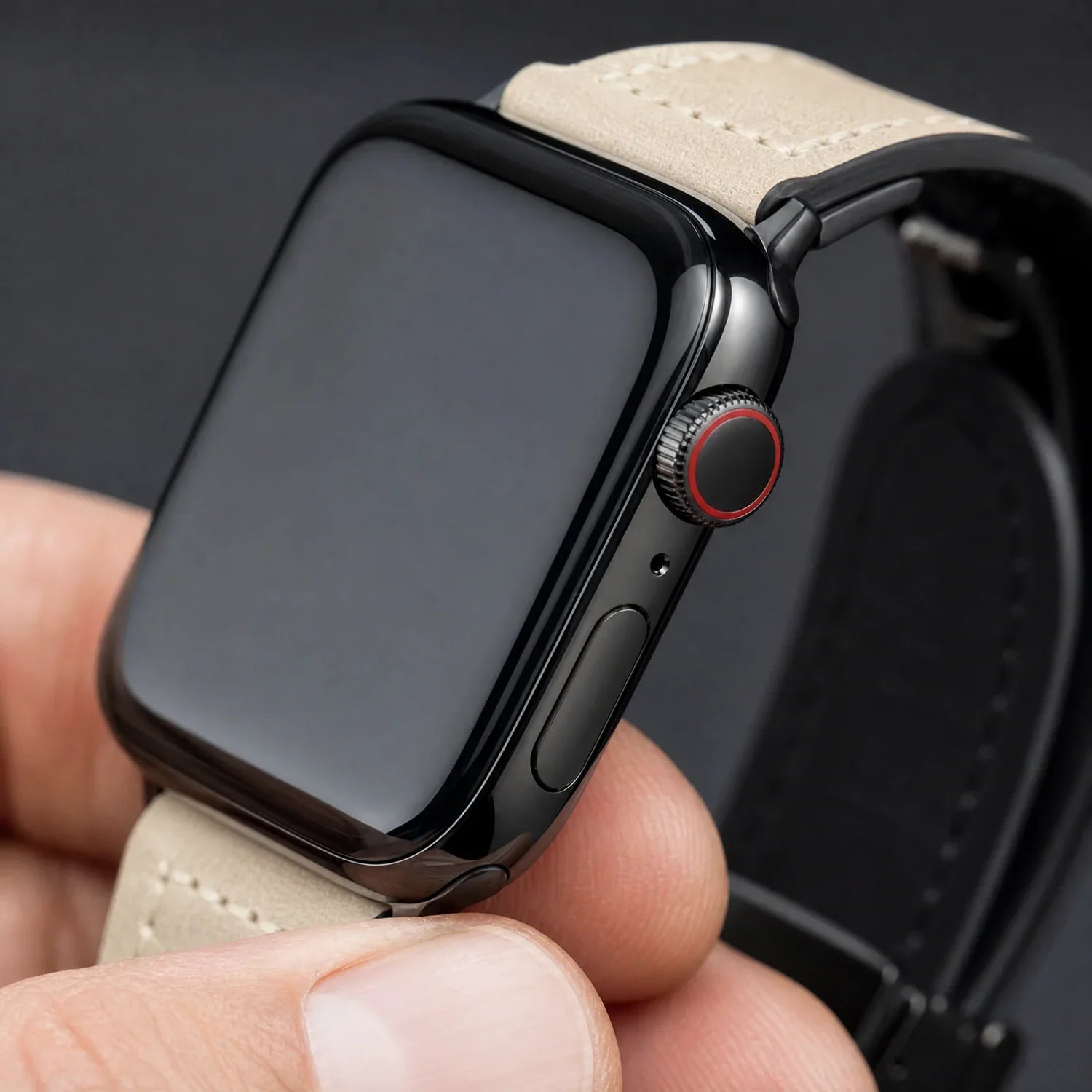 Apple Watch Armband Lennox – Leder – Weiß