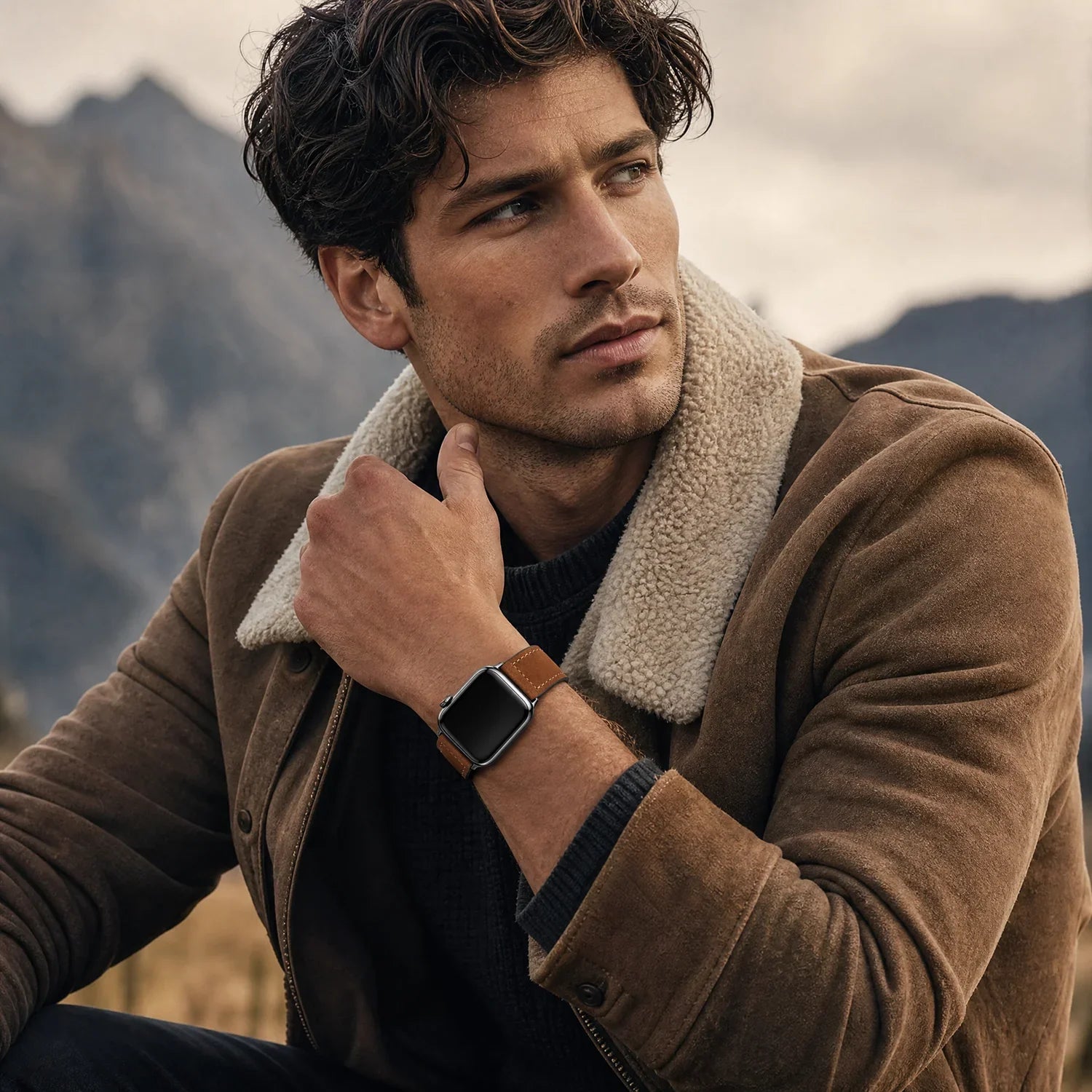 Apple Watch Armband Lennox – Leder – Braun
