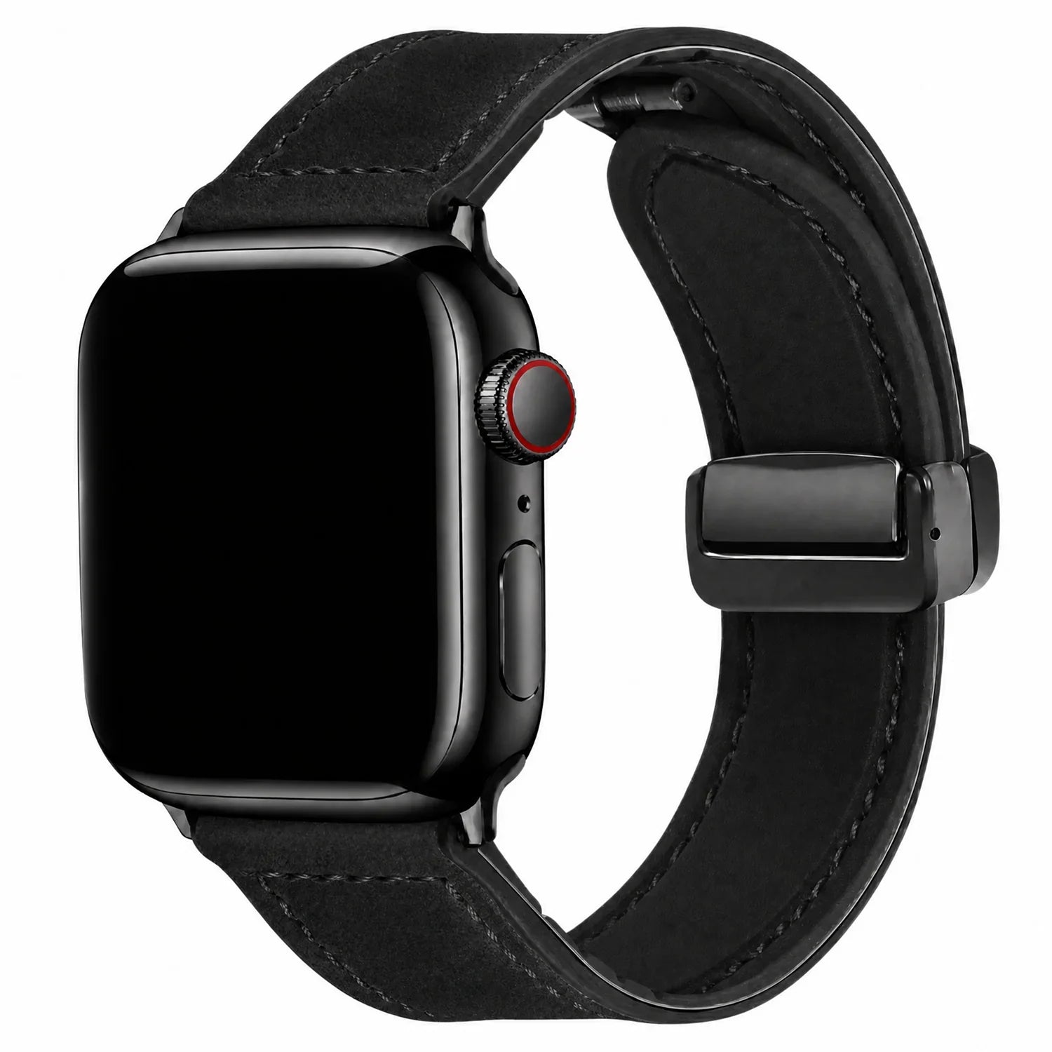 Apple Watch Armband Lennox – Leder – Schwarz