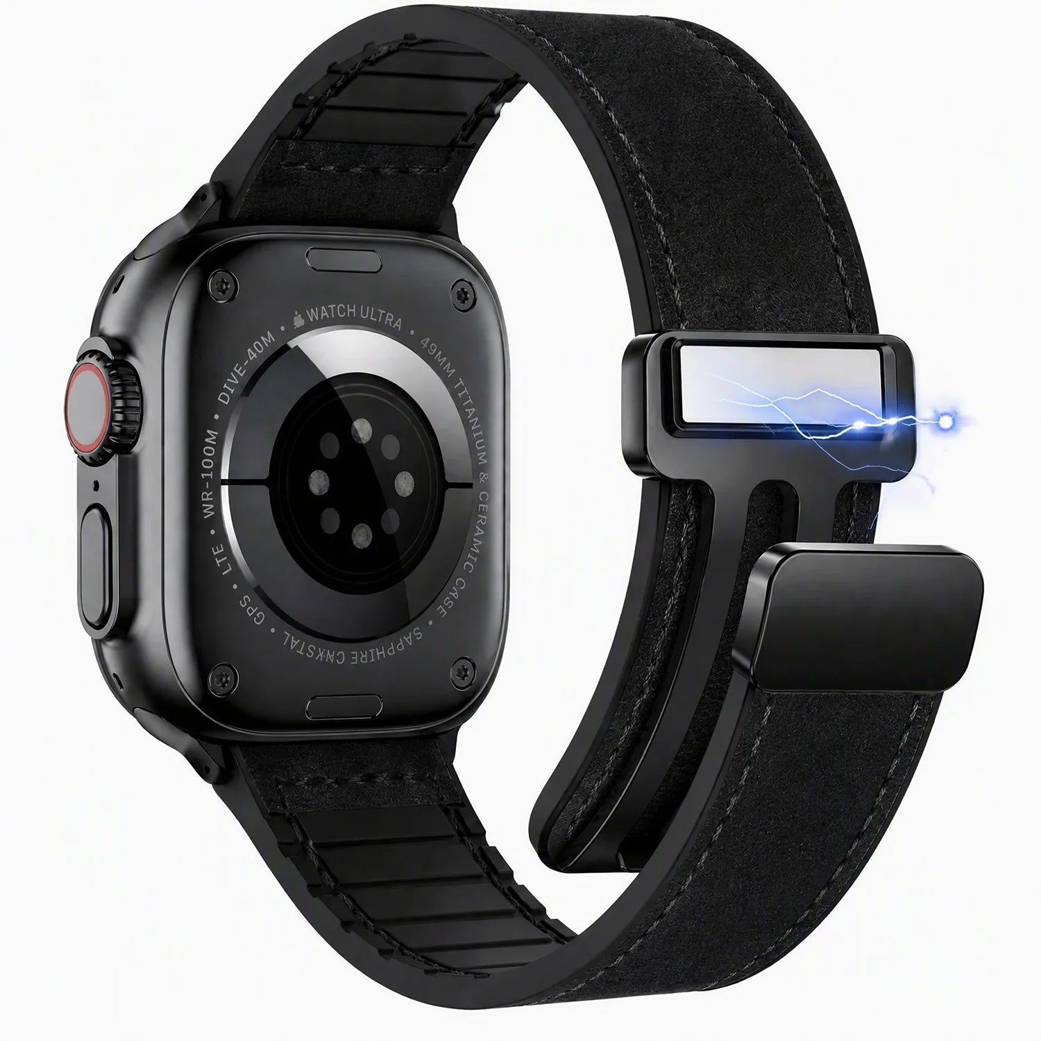 Apple Watch Armband Lennox – Leder – Schwarz