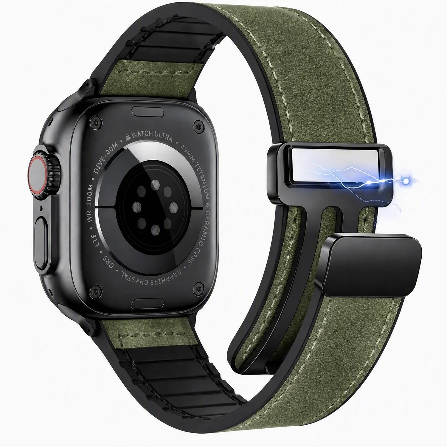 Apple Watch Armband Lennox – Leder – Grün