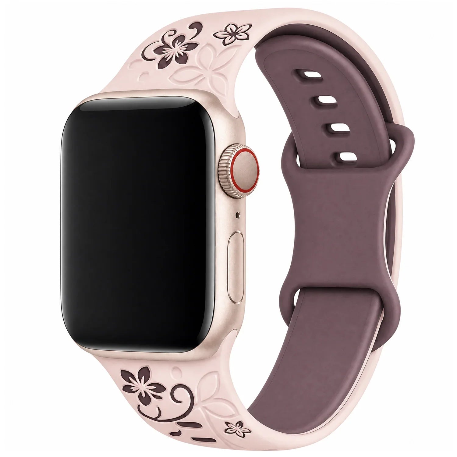 Apple Watch Livia Blumenprint Armband – Silikon – Rosa