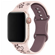 Apple Watch Livia Blumenprint Armband – Silikon – Rosa