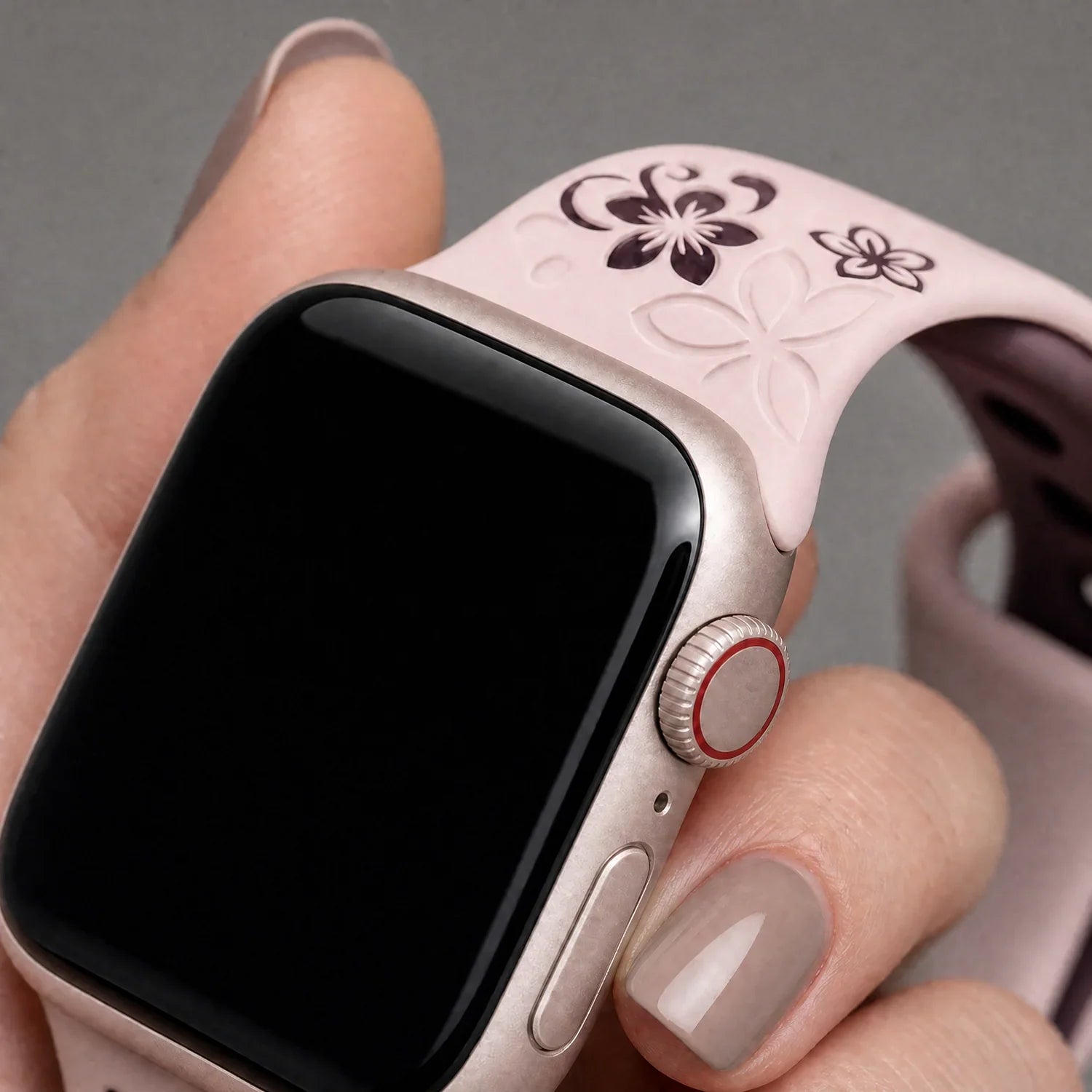 Apple Watch Livia Blumenprint Armband – Silikon – Rosa