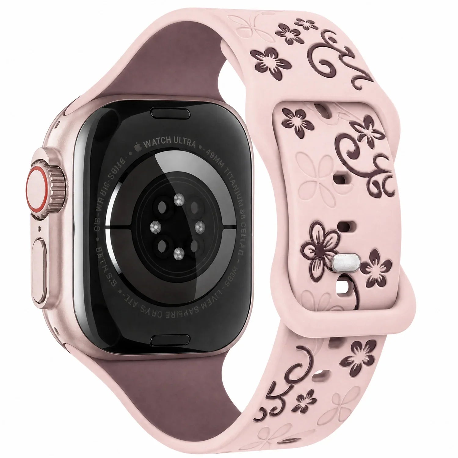 Apple Watch Livia Blumenprint Armband – Silikon – Rosa