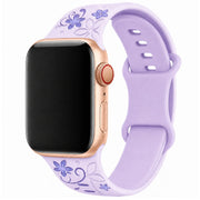 Apple Watch Livia Blumenprint Armband – Silikon – Lila