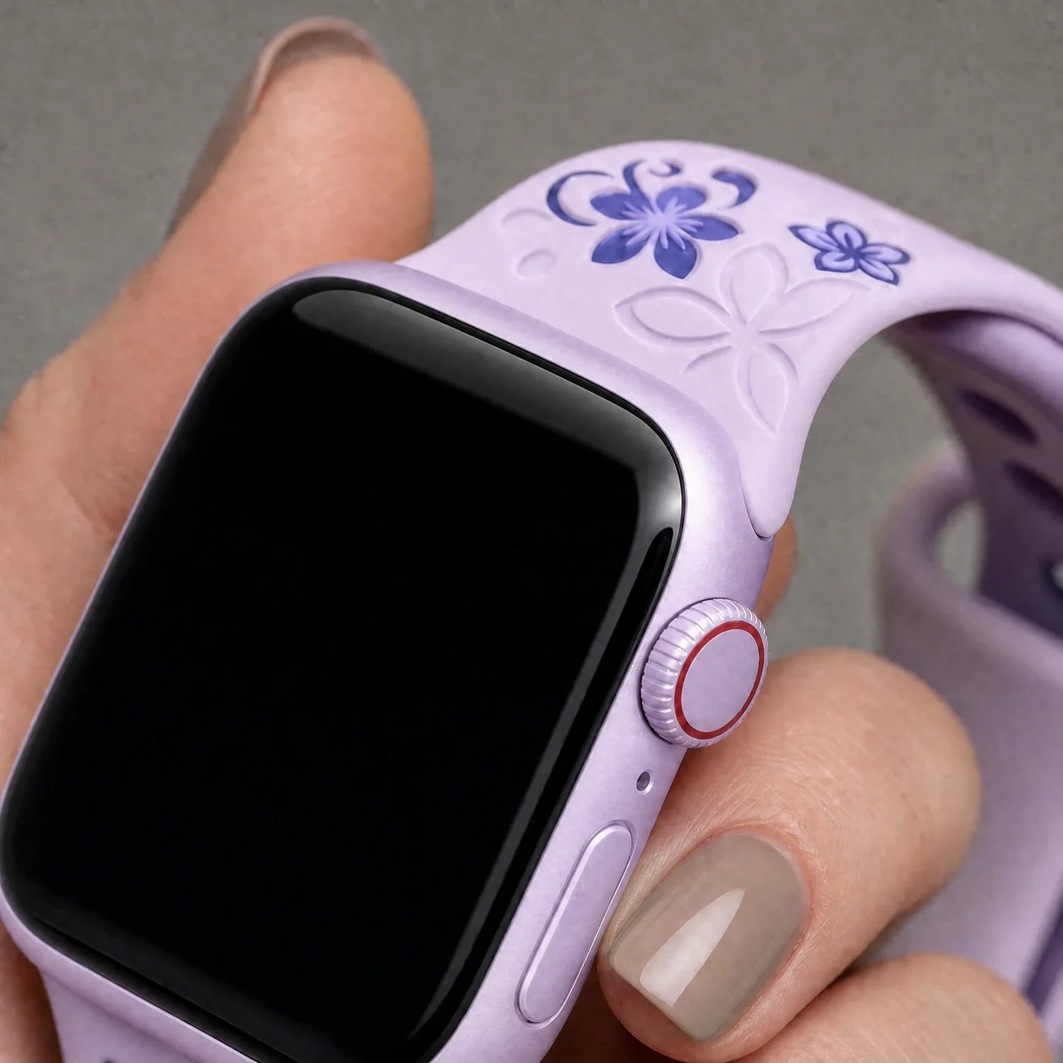 Apple Watch Livia Blumenprint Armband – Silikon – Lila