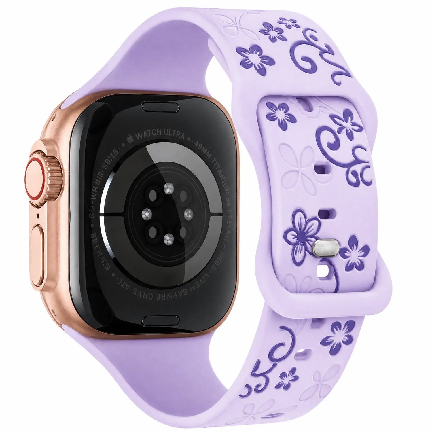 Apple Watch Livia Blumenprint Armband – Silikon – Lila