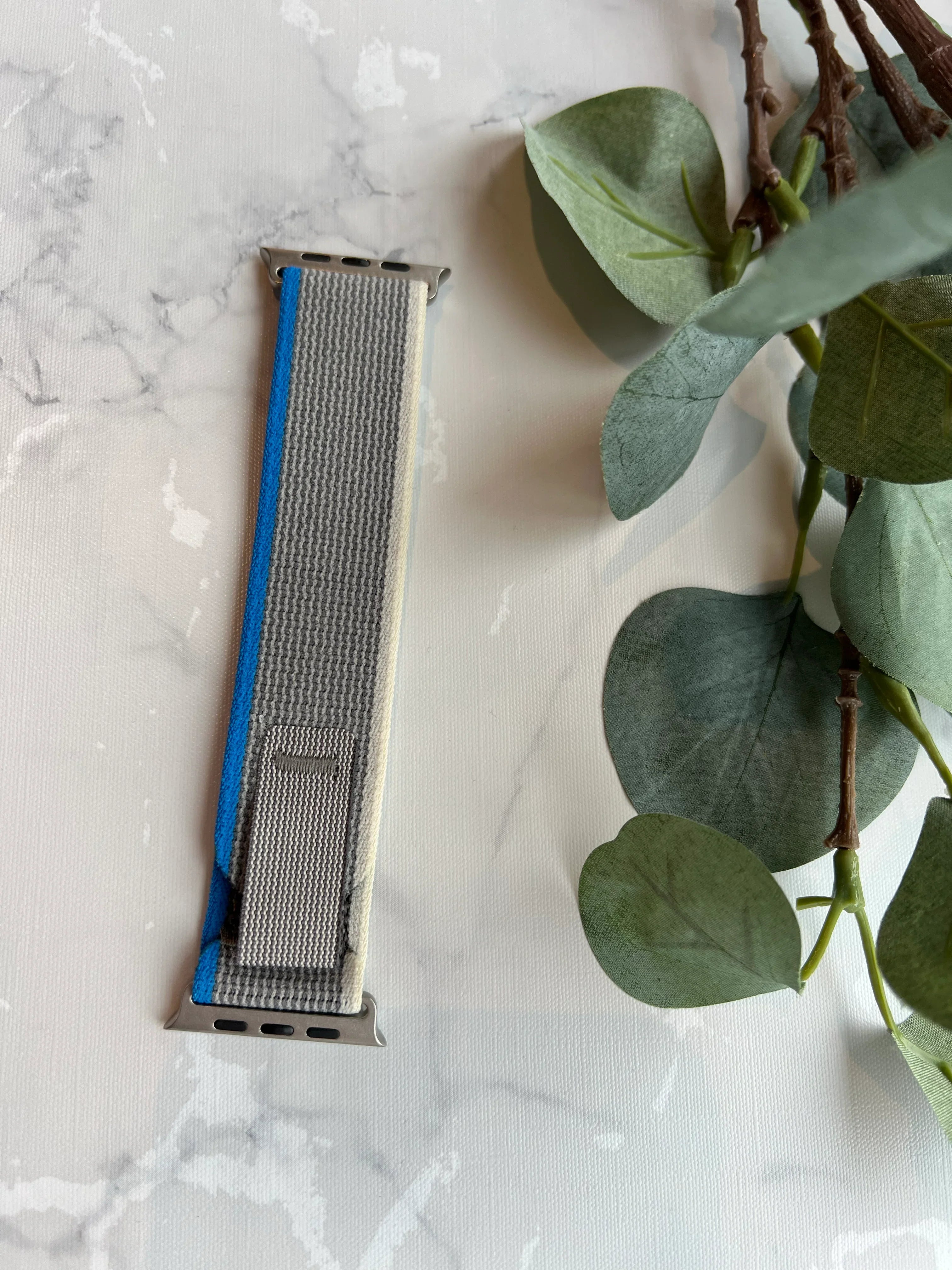 Apple Watch Armband Trail - Nylon - Blau Grau