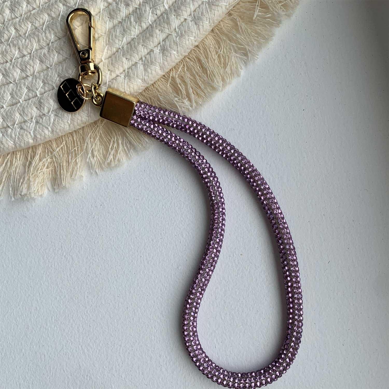 Handykette Diamond - lila - gold