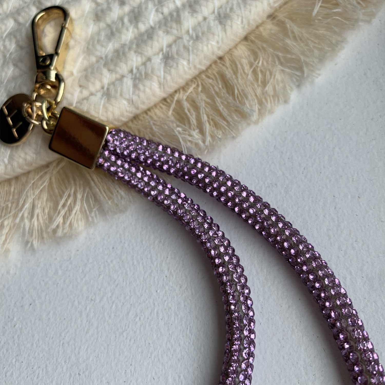 Handykette Diamond - lila - gold