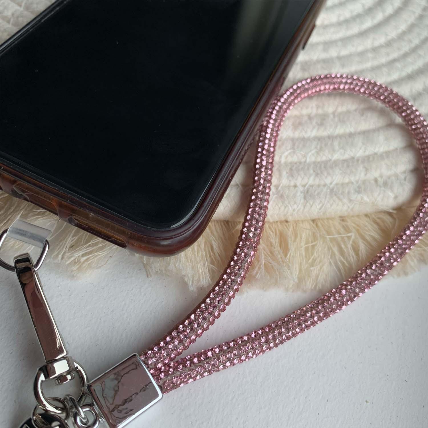Handykette Diamond - pink - silber